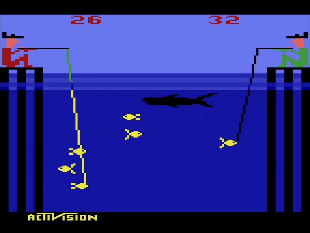 Gameplay of Fishing Derby for Atari 2600